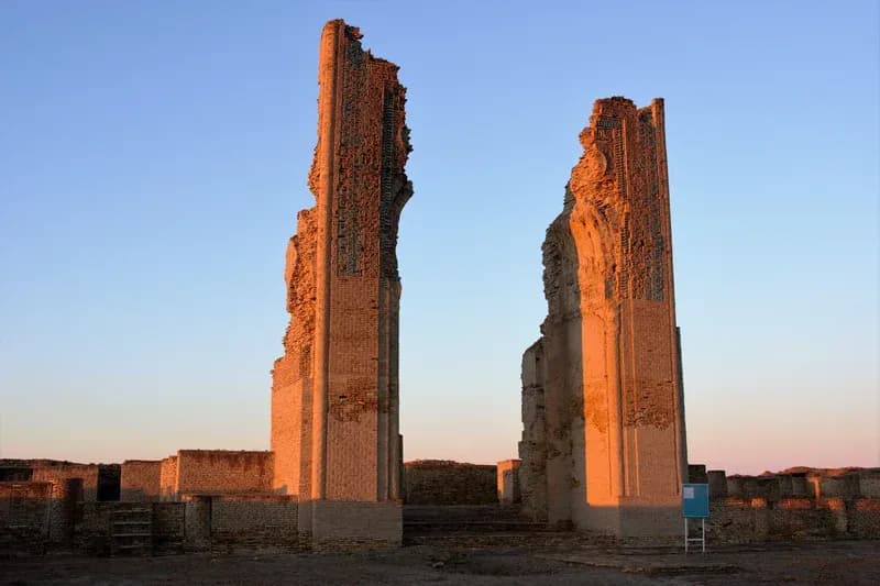 Ancient ruins of Dehistan in Turkmenistan
